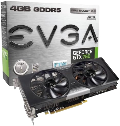 EVGA NVIDIA GeForce GTX 760 Dual FTW 4GB GDDR5 256-Bit 2DVI/HDMI/DP Graphic Card (USED)