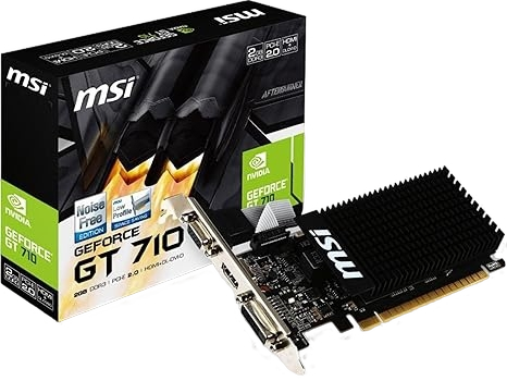 MSI NVIDIA GeForce GT 710 2GB DDR3 64-Bit Low Profile Graphics Card