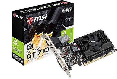 MSI GAMING GeForce GT 710 2GB GDRR3 64-bit Heat Sink Low Profile Graphics Card