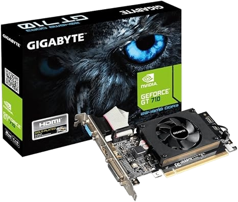 GIGABYTE NVIDIA GeForce GT 710 2GB DDR3 64-Bit Low Profile Graphic Card