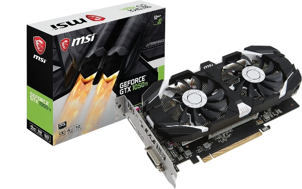 MSI NVIDIA GeForce GTX 1050 TI 4GB GDDR5 128-Bit PCI-Express 3.0 x16 Graphic Card (USED)