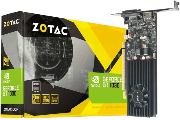 ZOTAC NVIDIA GeForce GT 1030 2GB GDDR5 64-Bit PCIe 3.0 DirectX 12 HDCP Ready Graphic Card