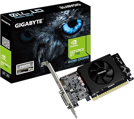 GIGABYTE NVIDIA GeForce GT 710 2GB DDR5 64-Bit Support PCI Express 2.0 X8 Graphic Card