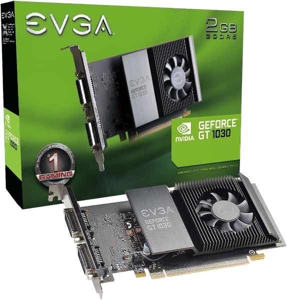 EVGA NVIDIA GeForce GT 1030 SC 2GB GDDR5 64-Bit Single Slot Graphic Card