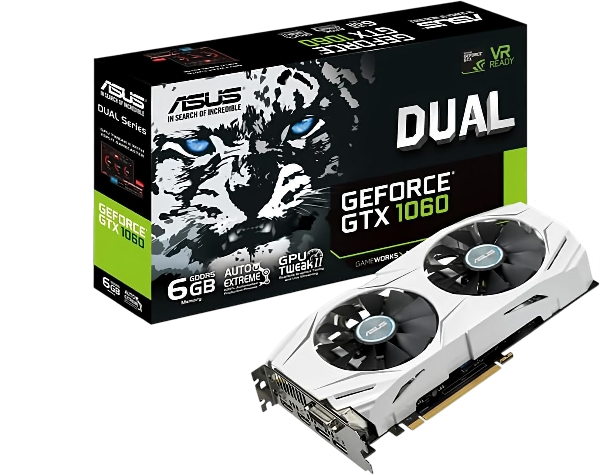 ASUS NVIDIA GeForce GTX 1060 6GB GDDR5 192-Bit OC Edition Gaming Graphics Card (Renewed)