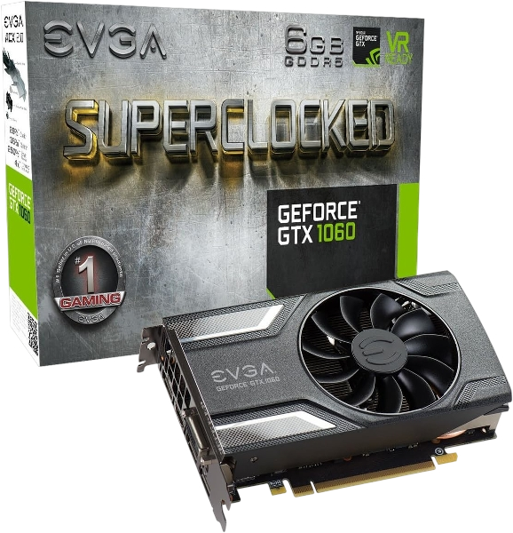 EVGA NVIDIA GeForce GTX 1060 SC GAMING 6GB GDDR5 192-Bit Graphic Card (Renewed)