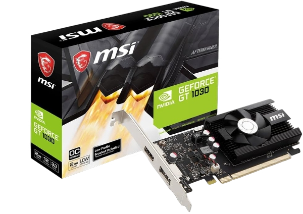 MSI NVIDIA GeForce GT 1030 2GB GDDR4 64-Bit Low Profile Graphics Card (Renewed)