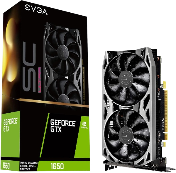 EVGA NVIDIA GeForce GTX 1650 SC Ultra Gaming 4GB GDDR6 128-Bit Dual Fan Graphic Card