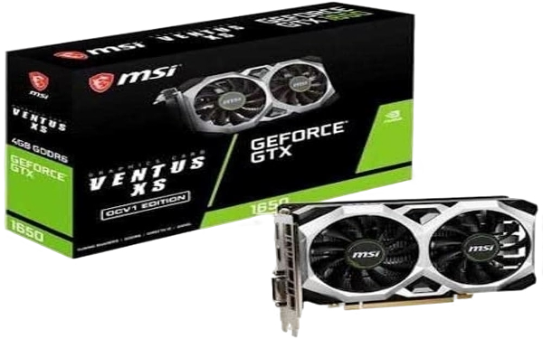 MSI GeForce GTX 1650 4GB GDDR6 128-Bit HDMI/DP/DVI HDCP Support DirectX 12 Graphic Card (Renewed)