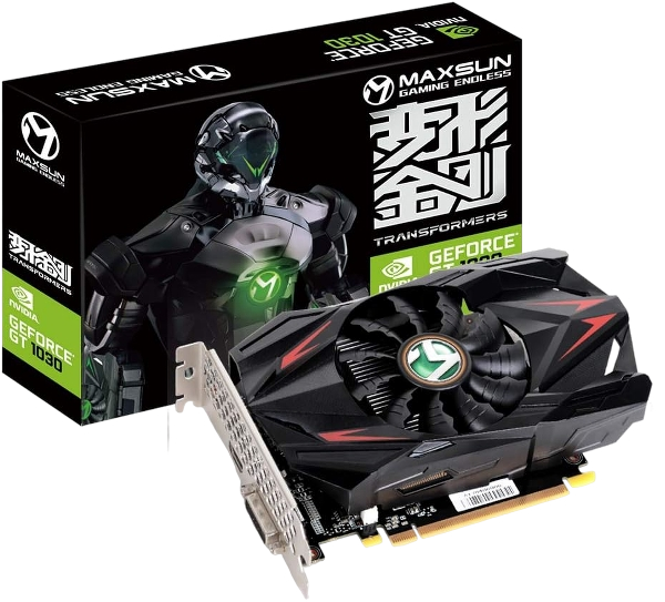 MAXSUN NVIDIA GeForce GT 1030 2GB GDDR5 64-Bit HDMI DVI-D- Port Graphic Card