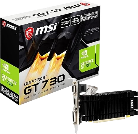 MSI NVIDIA GeForce GT 730 2GB DDR3 64-Bit 1 x HDMI, 1 x VGA (D-Sub) Graphic Card