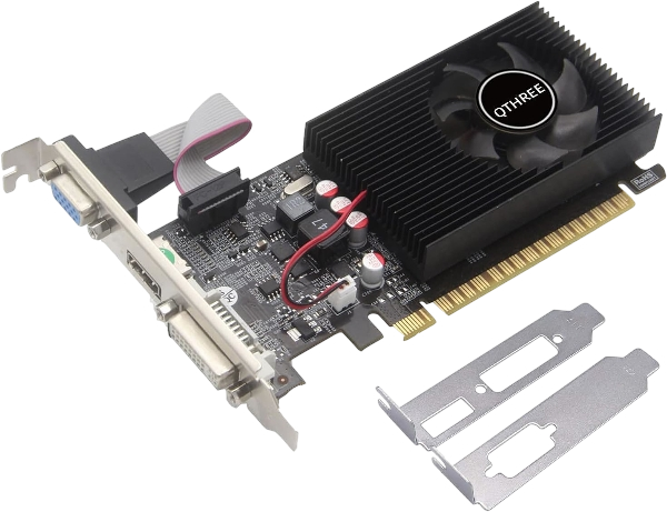 QTHREE NVIDIA GeForce GT 730 4GB DDR3 128-Bit Low Profile Graphic Card