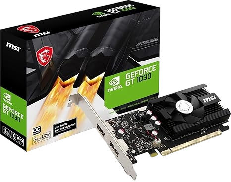 MSI Gaming NVIDIA GeForce GT 1030 4GB DDR4 64-Bit HDCP DirectX 12 DP/HDMI Graphic Card