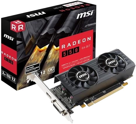 MSI Gaming AMD Radeon RX 550 2GB GDDR5 64-Bit HDMI DVI HDCP VR Ready Graphics Card (USED)