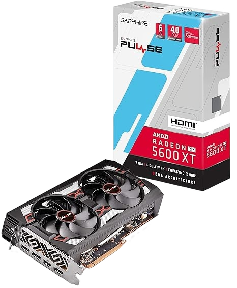 Sapphire Pulse AMD Radeon RX 5600 XT 6GB GDDR6 192-Bit HDMI DP OC PCIe 4.0 Graphics Card (Renewed)