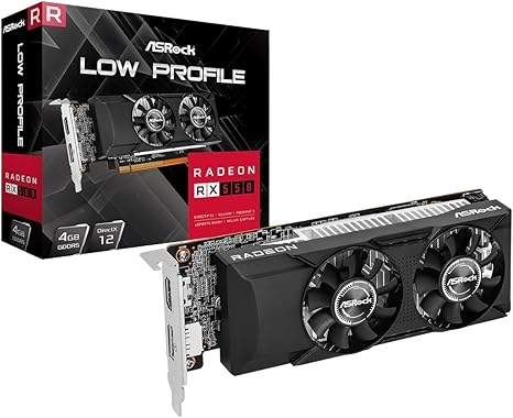 ASRock AMD Radeon RX 550 4GB GDDR5 128-Bit 5120 x 2880 6 Gbps Dual Fan 1100 MHz Graphic Card