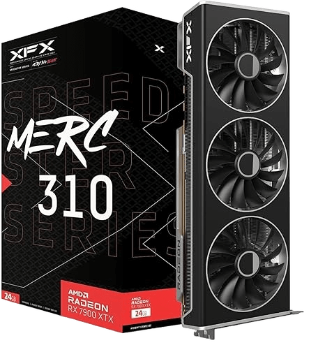 XFX Speedster MERC310 AMD Radeon RX 7900 XTX Black Gaming Graphics Card