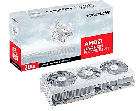 PowerColor Hellhound Spectral White AMD Radeon RX 7900 XT Graphics Card