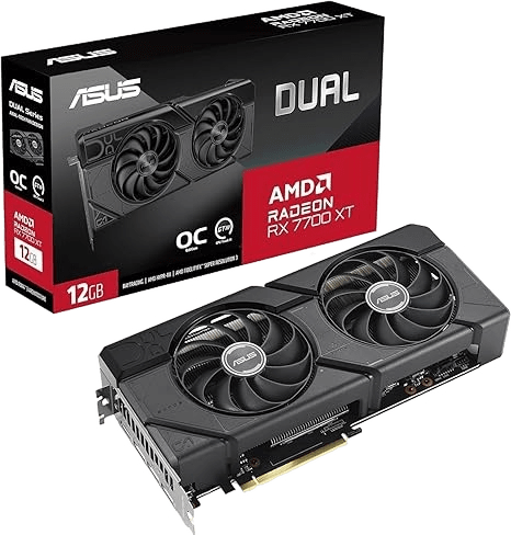 ASUS Dual Radeon RX 7700 XT O12G GDDR6X (Renewed)